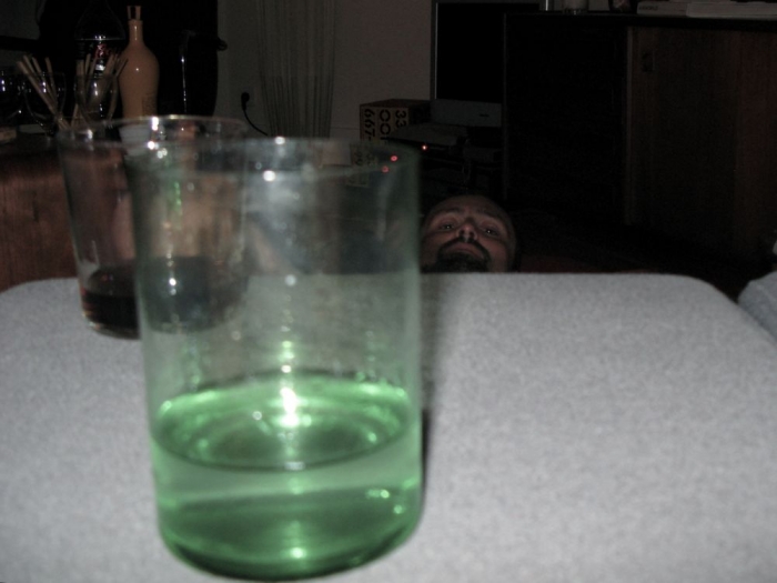 verres et tête / drinks and head
